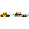 Dickie Toys Camion Dickie Toys Mack Volvo Micro Builder cu remorca, buldozer si camion basculant