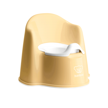 BabyBjorn - Olita cu protectie spate Potty Chair Powder Yellow/white