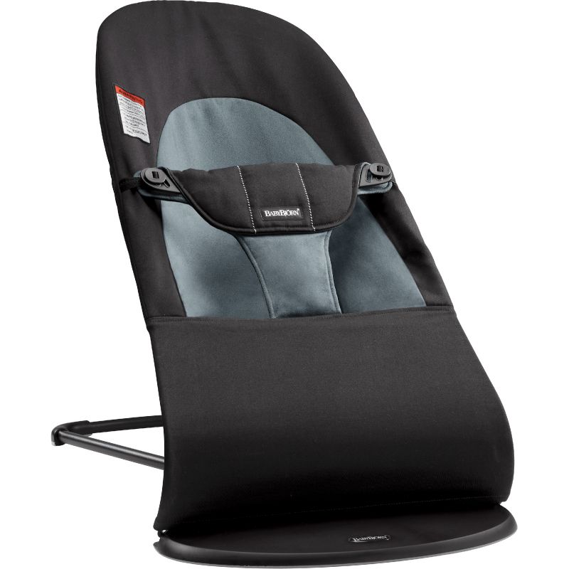 BabyBjorn - Balansoarul Balance Soft Black/Dark Gray, Bumbac