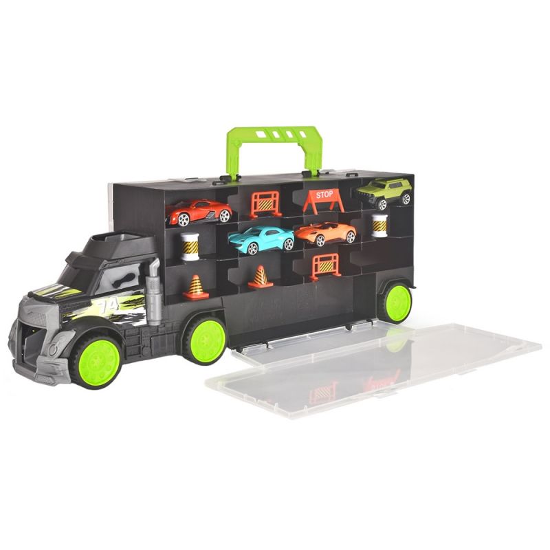 Dickie Toys Camion Dickie Toys Carry and Store Transporter cu 4 masinute si accesorii