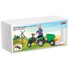 Pilsan Tractor cu pedale si remorca  Active with Trailer 07-316 green