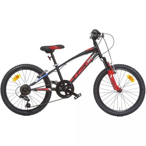 Dino Bikes Bicicleta copii  20' MTB baieti Sport negru cu 6 viteze si suspensie