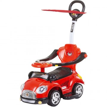 Chipolino Masinuta de impins Super Car red cu maner si copertina