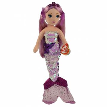 Ty Sirena cu paiete maro, GINGER (27 cm)